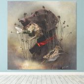 Deutsche Kurzzeiger Leinwanddruck (Insitu (Holzboden))