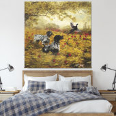 Deutsche Kurzzeiger Leinwanddruck (Insitu (Schlafzimmer))