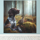 Deutsche Kurzzeiger Leinwanddruck (Insitu (Holzboden))