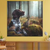 Deutsche Kurzzeiger Leinwanddruck (Insitu (Wohnzimmer))