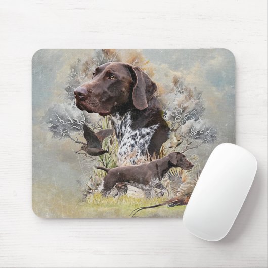 Deutsche Kurzzeiger Mousepad (Mit Mouse)