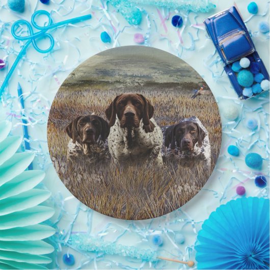 Deutsche Kurzzeiger Pappteller (Party)