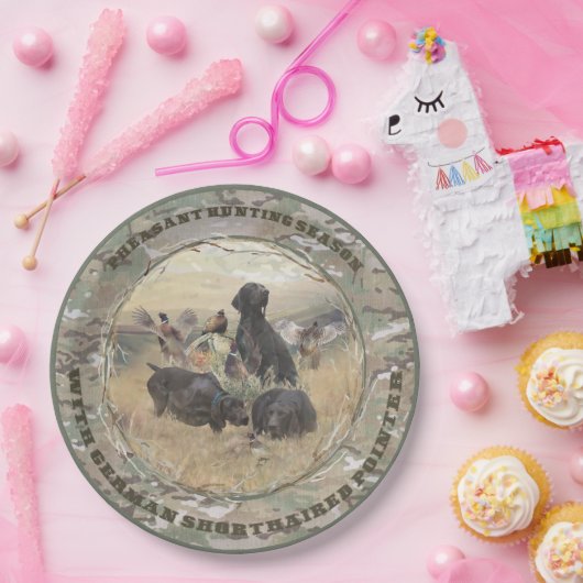 Deutsche Kurzzeiger Pappteller (Party)