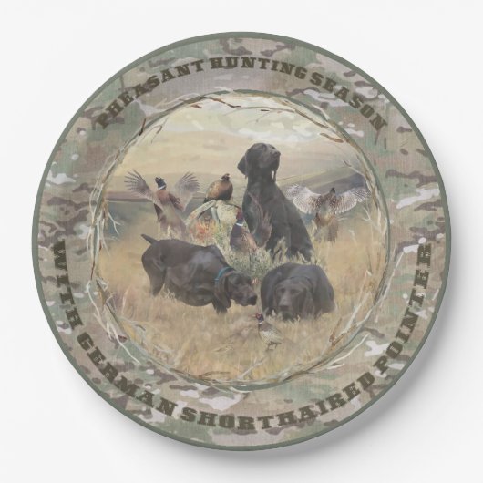 Deutsche Kurzzeiger Pappteller (Vorderseite)