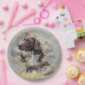 Deutsche Kurzzeiger Pappteller (Party)