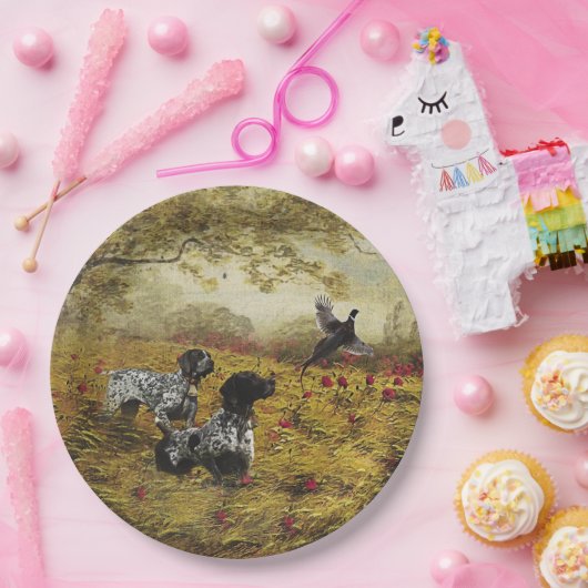 Deutsche Kurzzeiger Pappteller (Party)