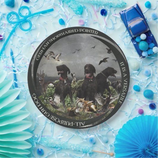 Deutsche Kurzzeiger Pappteller (Party)