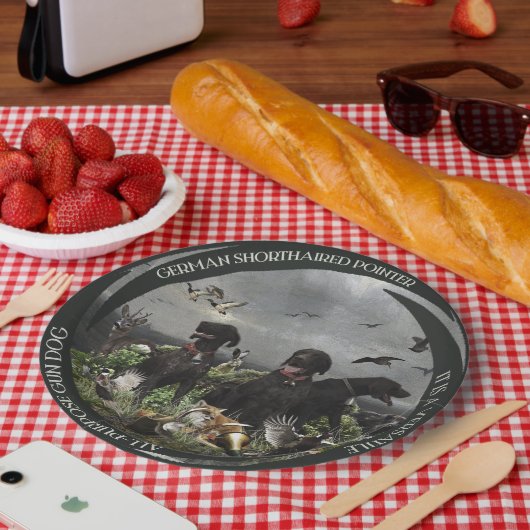 Deutsche Kurzzeiger Pappteller (Picknick)