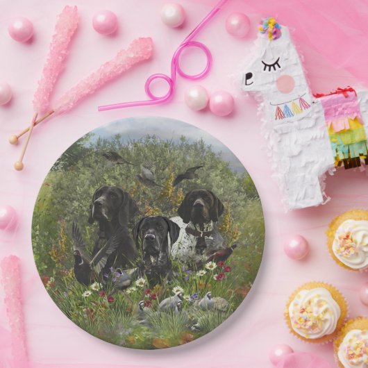 Deutsche Kurzzeiger Pappteller (Party)