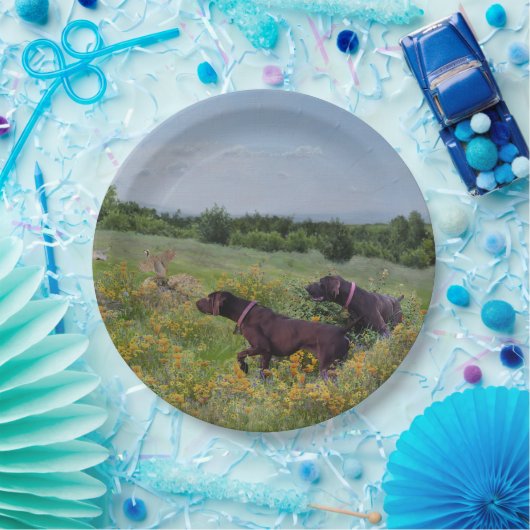 Deutsche Kurzzeiger Pappteller (Party)