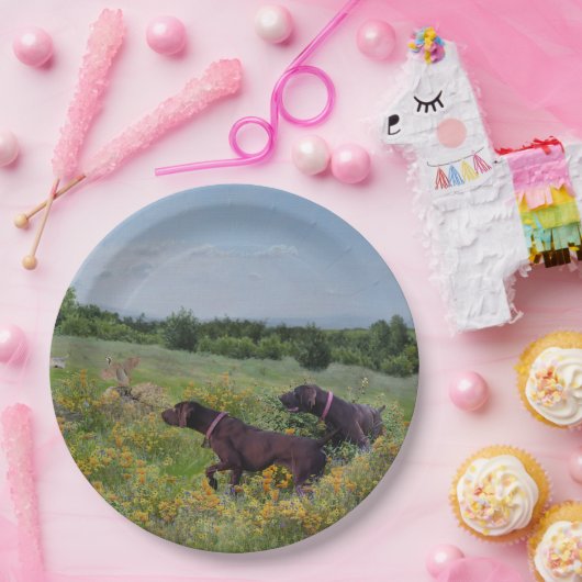 Deutsche Kurzzeiger Pappteller (Party)