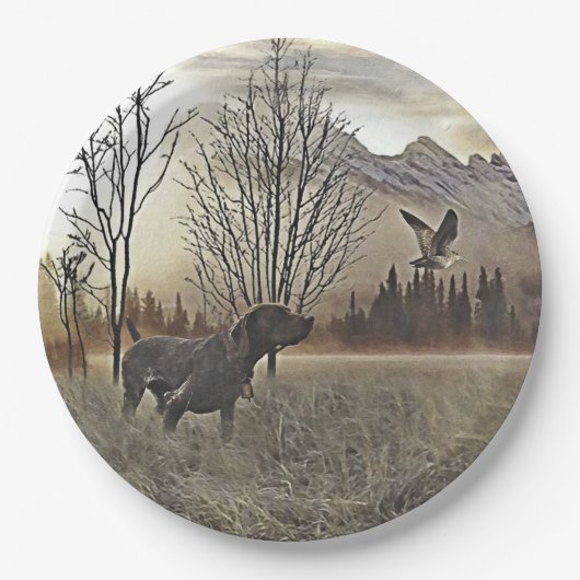 Deutsche Kurzzeiger Pappteller (Vorderseite)