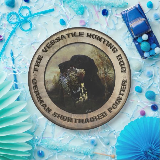 Deutsche Kurzzeiger Pappteller (Party)