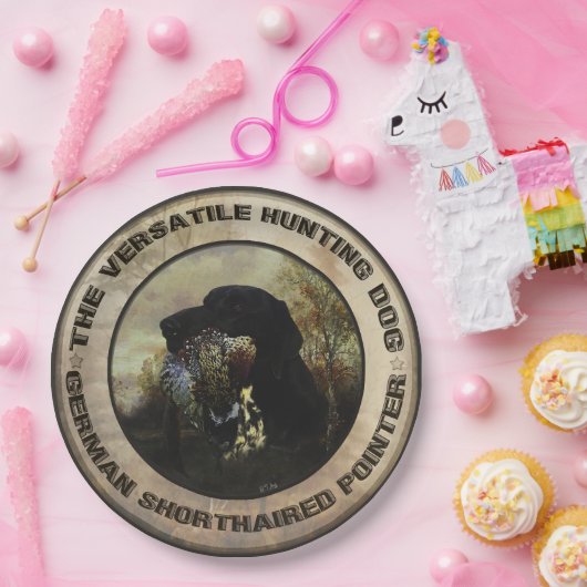 Deutsche Kurzzeiger Pappteller (Party)