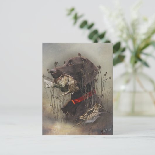 Deutsche Kurzzeiger Postkarte (Stehend Vorderseite)