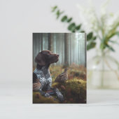 Deutsche Kurzzeiger Postkarte (Stehend Vorderseite)