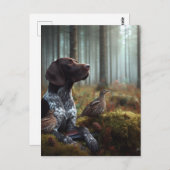 Deutsche Kurzzeiger Postkarte (Vorne/Hinten)