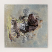 Deutsche Kurzzeiger Puzzle (Horizontal)