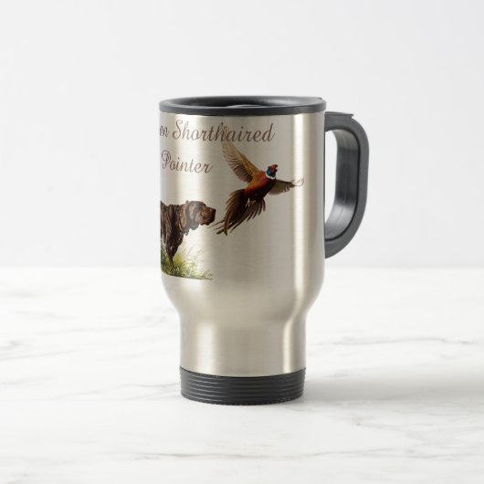 Deutsche Kurzzeiger Reisebecher (VorderseiteRechts)