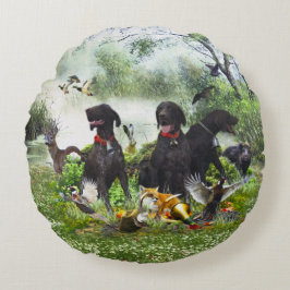 Deutsche Kurzzeiger Rundes Kissen