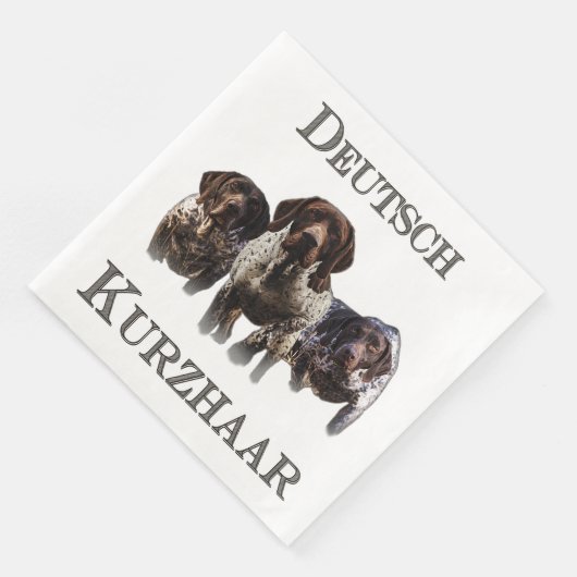 Deutsche Kurzzeiger Serviette (Ecke)