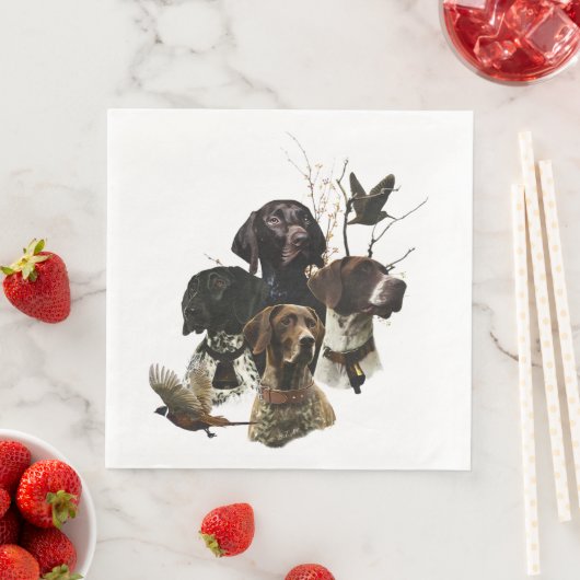 Deutsche Kurzzeiger Serviette (Beispiel)