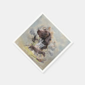 Deutsche Kurzzeiger Serviette (Ecke)