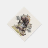 Deutsche Kurzzeiger Serviette (Ecke)