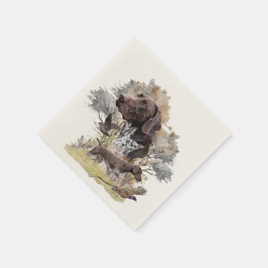 Deutsche Kurzzeiger Serviette (Ecke)