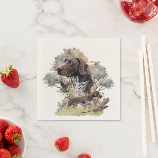 Deutsche Kurzzeiger Serviette (Beispiel)