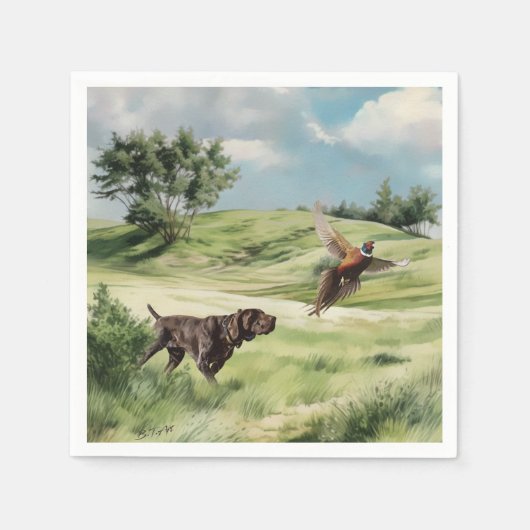 Deutsche Kurzzeiger Serviette (Vorderseite)