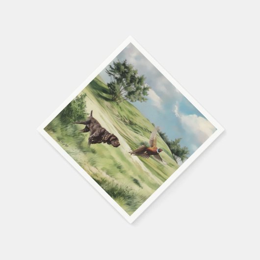 Deutsche Kurzzeiger Serviette (Ecke)