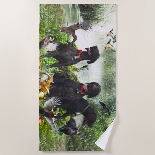 Deutsche Kurzzeiger Strandtuch (Vorderseite)