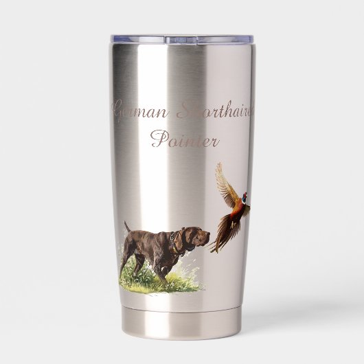 Deutsche Kurzzeiger Thermobecher (Rückseite)