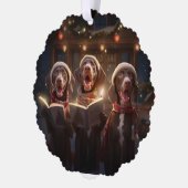 Deutsche Kurzzeiger Weihnachtsfeiern Ornament Karte (Links)