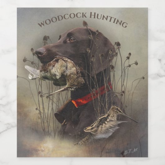 Deutsche Kurzzeiger Weinetikett (Einzelnes Label)