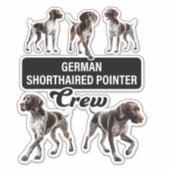 Deutsche Kurzzeigerin-Crew Aufkleber (Vorderseite)