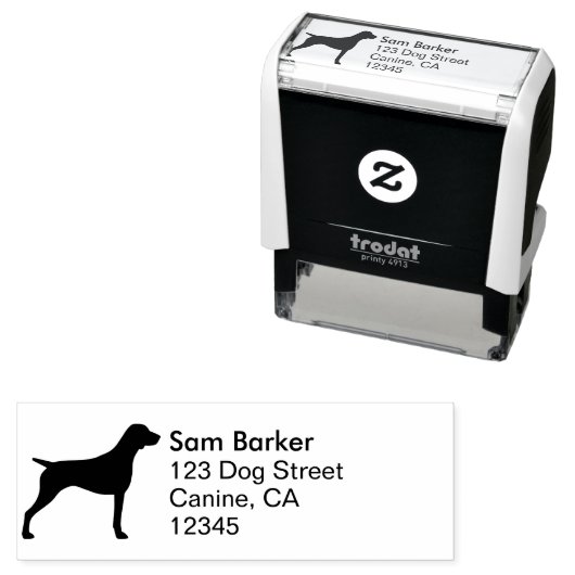 Deutsche Kurzzeigerin-Rücksendeadresse Permastempel (Beispiel)