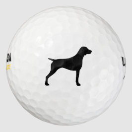 Deutsche Kurzzeigerin-Silhouette Golfball