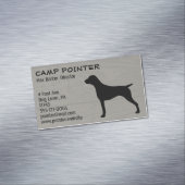 Deutsche Kurzzeigerin-Silhouette | Hundefutter Magnetische Visitenkarte (Beispiel)