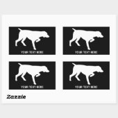 Deutsche Kurzzeigerin-Silhouette Rechteckiger Aufkleber (Blatt)