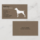 Deutsche Kurzzeigerin-Silhouette Visitenkarte (Vorne/Hinten)