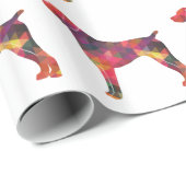 Deutsche Kurzzeiterie-Silhouette Geschenkpapier (Rolleneckpunkt)