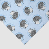 Deutsche Kurzzeitermalerei Original Art Seidenpapier (Ausschnitt)