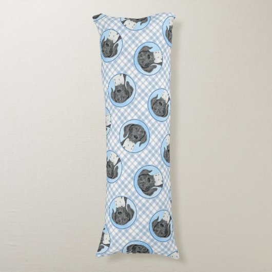 Deutsche Kurzzeitermalerei Original Art Seitenschläferkissen (Vorderseite Vertikal)