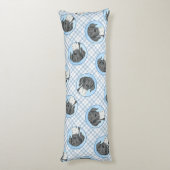 Deutsche Kurzzeitermalerei Original Art Seitenschläferkissen (Rückseite (Vertikal))