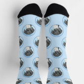 Deutsche Kurzzeitermalerei Original Art Socken (Oben)