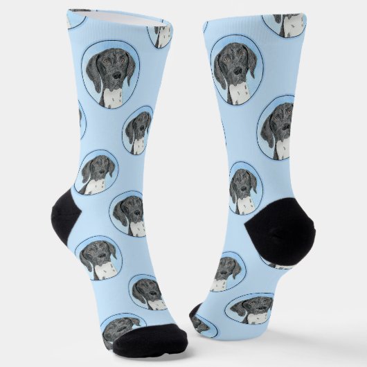 Deutsche Kurzzeitermalerei Original Art Socken (Gewinkelt)