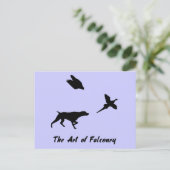 Deutsche Kurzzeitpointer und Falconeria Postkarte (Stehend Vorderseite)