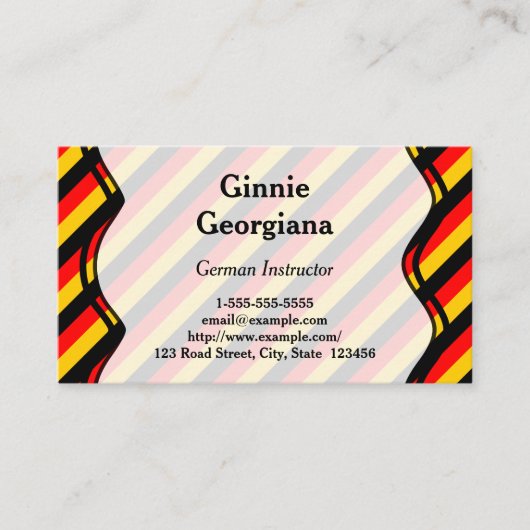 Deutsche Lehrer-Visitenkarte Visitenkarte (Vorderseite)